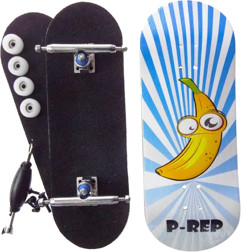 Miniatura 2 de P-REP V2 Performance Patineta Completa de Madera para Dedos 34mm - Banana