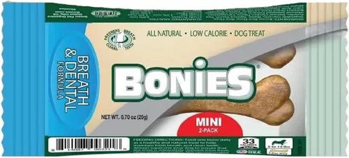 Miniatura 18 de Bonies Aliento natural y fórmula dental de tamaño mini, un solo hueso, ingredientes naturales, aliento fresco, limpia los dientes, baja en calorías