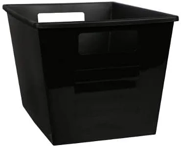 Miniatura 3 de Cesta de Pascua personalizada para niños, cubo personalizado con nombre, cubo con asas, decoración de regalo (cubo negro)