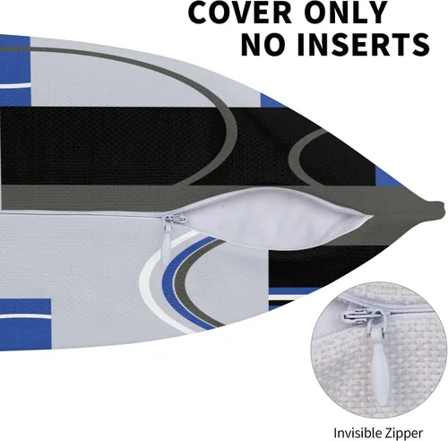 Miniatura 5 de Fundas de almohada de 18 x 18 pulgadas, diseño geométrico de remolinos en espiral, fundas de cojín con rayas abstractas de rayas geométricas a