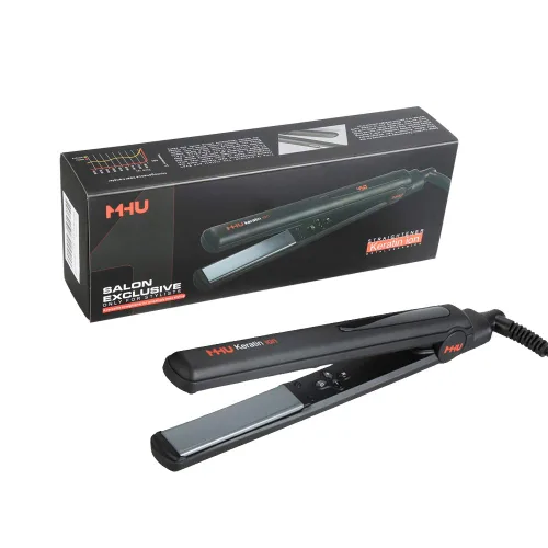Miniatura 2 de MHU - Plancha profesional de hierro plano de queratina de 1 pulgada de turmalina, plancha de pelo de cerámica, calentamiento instantáneo, apagado