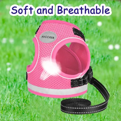 Miniatura 2 de Arnés para gatos y correa para caminar, arneses a prueba de escapes para gatitos, arnés ajustable reflectante para cachorros con correas, chaleco
