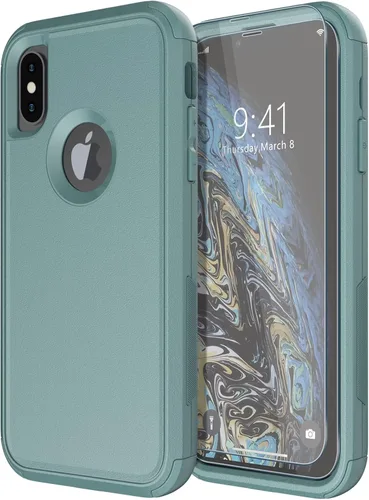 Miniatura 26 de Diverbox Funda para iPhone 13 [compatible con MagSafe] [con protector de pantalla] [a prueba de golpes] [a prueba de caídas] Funda de protección