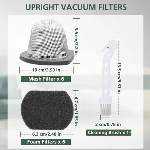 Miniatura 2 de Paquete de 6 filtros de repuesto 2033 compatibles con aspiradora Bissell Featherweight Stick sin bolsa 20331, 20333, 20334, 20336, 20339, 2033M, 6