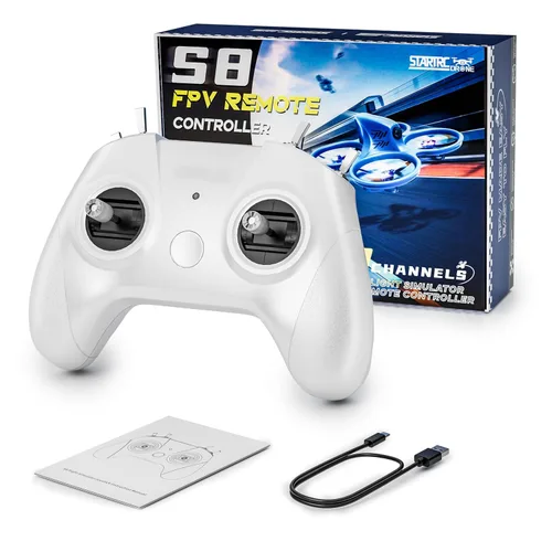 Miniatura 11 de STARDRONE Controlador de simulador de vuelo RC S8 - 8 canales FPV Drone Games Control remoto compatible con sistema popular y plataforma, ideal
