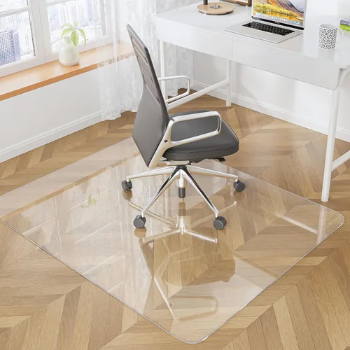 Miniatura 12 de Tapete para silla de oficina para suelo de madera dura, 48 x 36 pulgadas, protector de suelo transparente para silla de oficina, alfombrilla