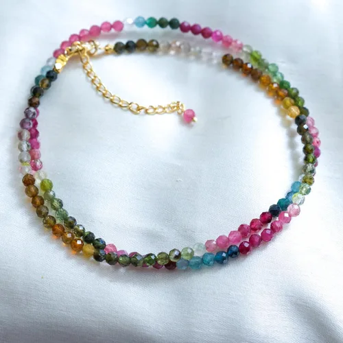 Miniatura 19 de Gempires - Collar de cuentas de piedras naturales hechas a mano, joyería de cristal hipoalergénica de 20 pulgadas, chapado en oro, joyería de moda