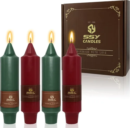 Miniatura 27 de Velas en espiral de Navidad, velas cónicas doradas, 10 pulgadas, sin perfume, para regalo de invierno, vacaciones, Navidad, decoración del hogar