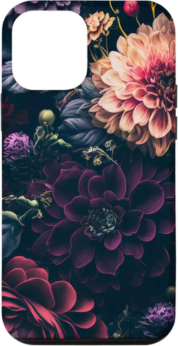 Miniatura 16 de Dahlia Flower Moody Dark Floral Pink and Purple Pattern Case for iPhone 17