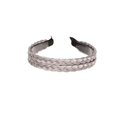 Miniatura 7 de Diadema trenzada de pelo sintético, aro de pelo clásico, grueso, ancho, trenzado, peluca de trenzas esponjosas, accesorio de belleza para mujeres