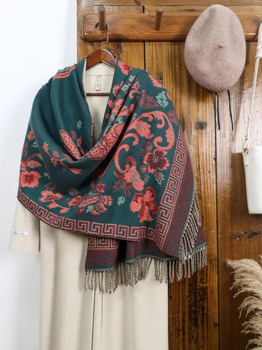 Miniatura 89 de iCuviy Bufanda grande de moda para invierno, chales y envolturas para mujer, extra suave, sensación de cachemira, bufandas frías para mujer