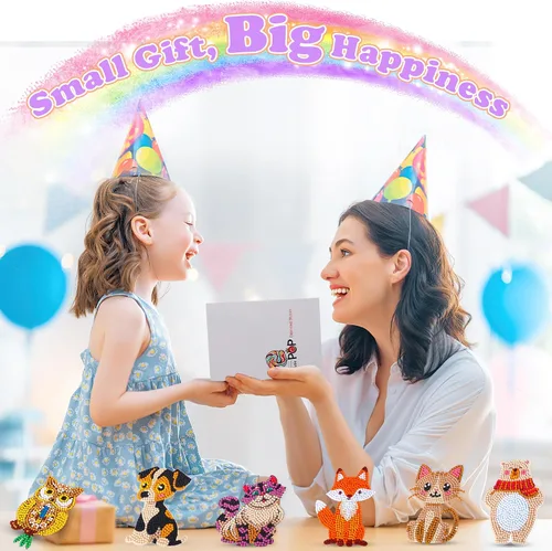 Miniatura 2 de YiConfety Kits de pintura de diamantes, regalo de arte de diamantes para niños, kits de arte de gemas para cumpleaños de niñas, artes y manualidades