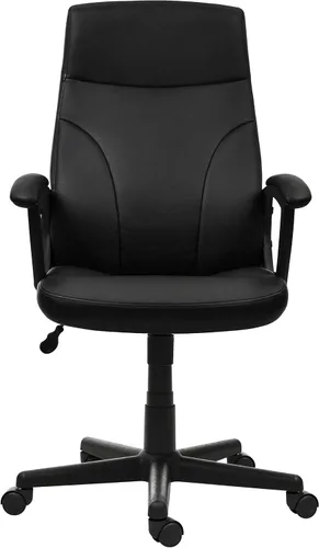 Miniatura 5 de Techni Mobili - Silla de oficina de piel sintética, altura ajustable, color negro PU leather executive chair, padded armrests, height adjustable