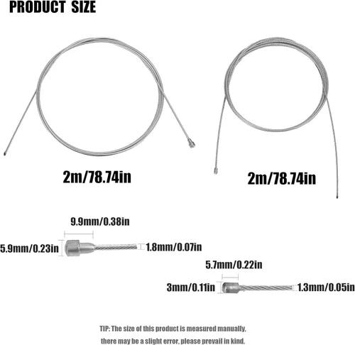 Miniatura 2 de Kit de reparación universal de cable de freno de embrague del acelerador de motocicleta, cable de cambio de freno de bicicleta de carretera, kit