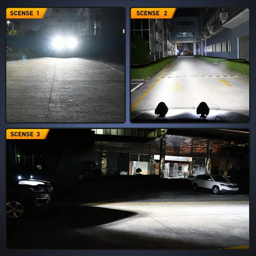 Miniatura 7 de Nilight Disparador lateral LED amarillo 2 unidades 6.5 pulgadas 60W haz de inundación para conducción fuera de carretera niebla barra de luz
