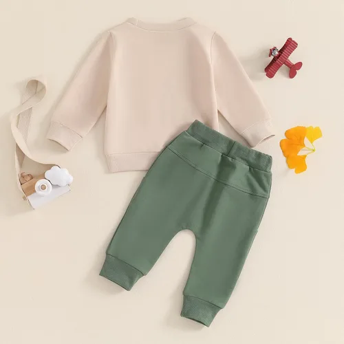 Miniatura 85 de BemeyourBBs Conjunto divertido de sudadera y pantalones de manga larga con letras divertidas para bebé niño y niño