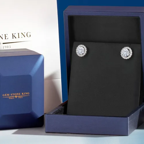 Miniatura 89 de Gem Stone King Aretes redondos de plata de ley 925 de 0.236 in con piedra natal extraíble para mujer