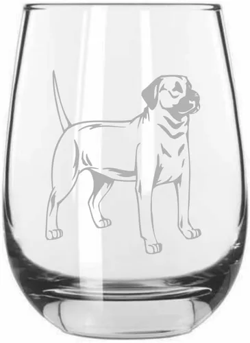 Miniatura 392 de Sakhalin Husky Dog - Copa de vino grabada personalizada de 15.25 onzas sin tallo