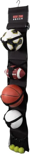 Organizador de equipo deportivo colgante | Multiuso | Almacenamiento de pelotas deportivas de garaje | Para baloncesto, fútbol, voleibol, tenis,
