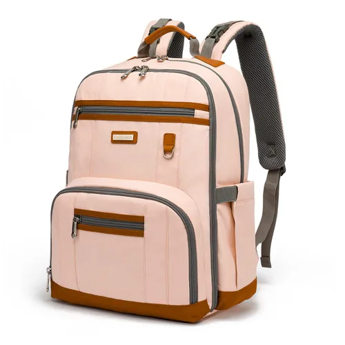 Miniatura 21 de Mochila para pañales, grandes bolsas de pañales para bebé con cambiador portátil para niños y niñas, mochila de viaje multifuncional para mamás