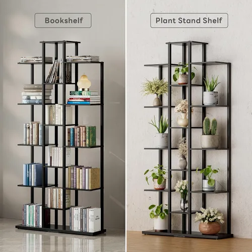 Miniatura 7 de DGSANDGO Estantería de 5 niveles para espacios pequeños, resistente y compacta para sala de estudio/dormitorio, estante de almacenamiento de madera
