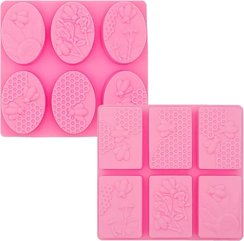 Miniatura 10 de 4 moldes de jabón de flores, moldes de silicona para tartas, moldes de chocolate floral para el hogar, hecho a mano, bandeja para hornear, barras