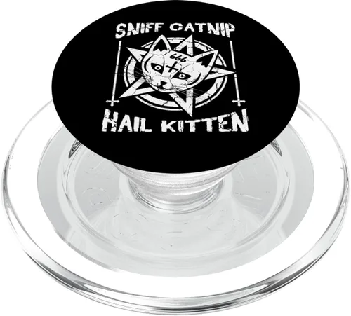 Miniatura 7 de Sniff Catnip Hail Kitten Death Metal Cat Satan Rock Music PopSockets intercambiables PopGrip