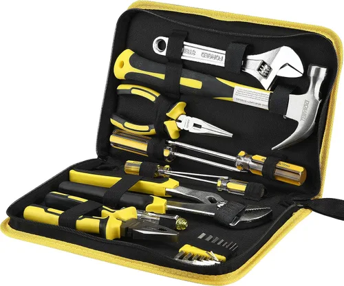Miniatura 7 de DOWELL Juego de herramientas Kit de herramientas 19 piezas para el hogar Kit de herramientas Juego de alicates Juego de destornilladores Llave