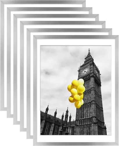 Miniatura 22 de Juego de 6 portarretratos de 5 x 7, para galería de fotos de 4 x 6 pulgadas con paspartú o de 5 x 7 pulgadas sin paspartú, marcos de fotos para Negro