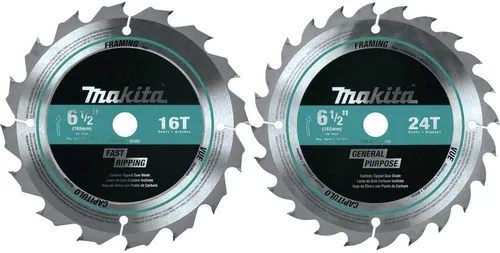 Miniatura 2 de Makita T-01426 Juego de hojas de sierra circular con punta de carburo de 2 piezas de 6-1/2