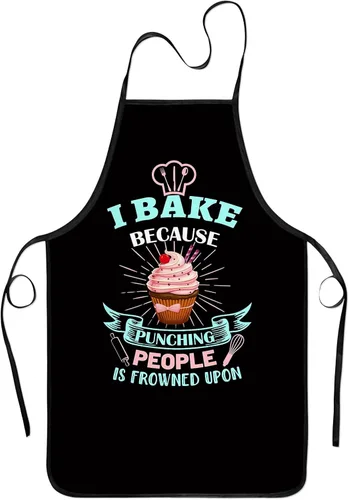 Miniatura 7 de Delantal de hornear para mujeres I Baking Because People Is Frowned, regalos para hombres, mujeres, familiares y amigos
