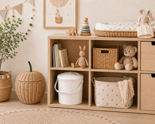 Miniatura 3 de Rotho Babydesign Cubo de pañales, 10L, de 0 Meses, Bella Bambina, Blanco, 200210001