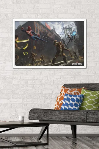 Miniatura 2 de Trends International Marvel's Spider-Man 2 - Póster de pared de lucha callejera con Kraven, 34 pulgadas de largo x 22.4 pulgadas de ancho, versión