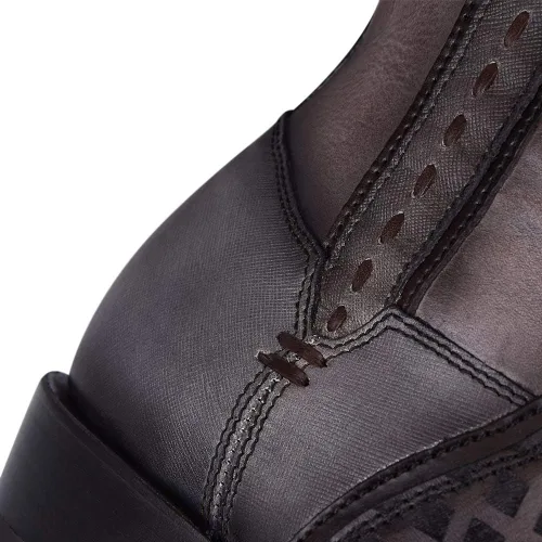 Miniatura 8 de Cuadra Bota Hombre en Piel Genuina con Cremallera Negra