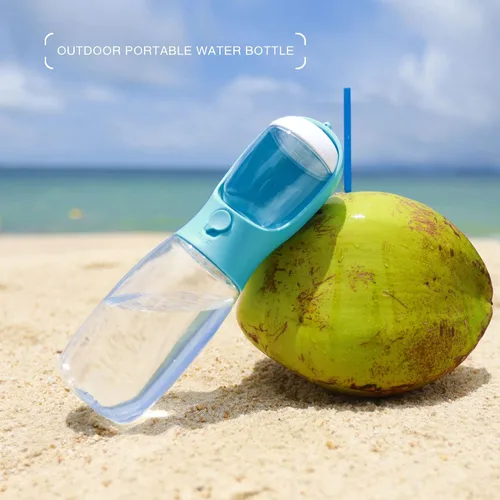 Miniatura 2 de Botella de agua para perros con recipiente para alimentos, dispensador de agua portátil a prueba de fugas para mascotas, para caminar, senderismo