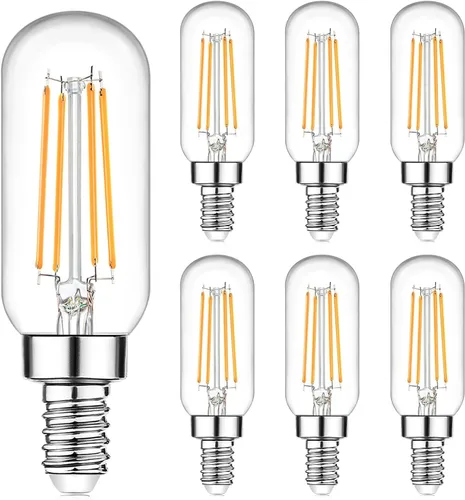 Miniatura 9 de Bombillas LED E12 Edison equivalente a 15 W, candelabro equivalente a 15 W, regulable, 2200 K, ámbar cálido, bombillas LED ámbar T6 ámbar 2 W 150 lm