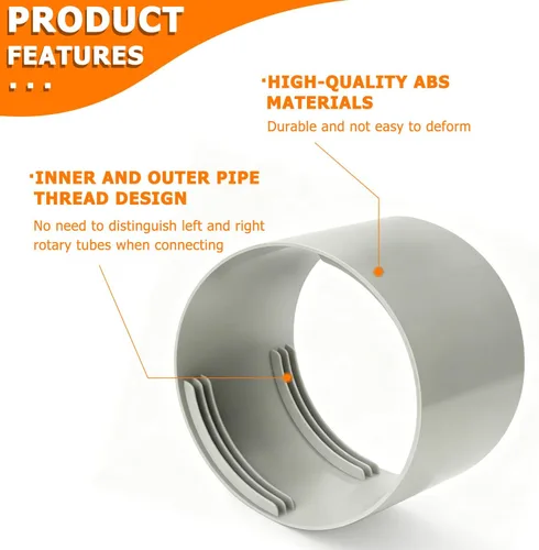 Miniatura 3 de Acoplador de extensión de manguera de aire acondicionado portátil de 5.9 pulgadas, conector de ventilación universal para manguera de escape de aire