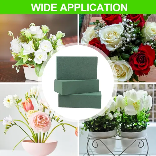 Miniatura 7 de CCINEE 3 piezas de bloques de espuma floral, bloques verdes de espuma floral para mini floristería, suministros para arreglos de flores frescas