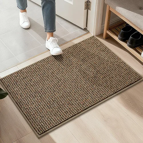 Miniatura 13 de BEQHAUSE Alfombra de Entrada de 20"x32" Tapete Interior para Puerta Antideslizante Lavable, Alfombras de Pasillo Absorbentes y Resistentes a Manchas