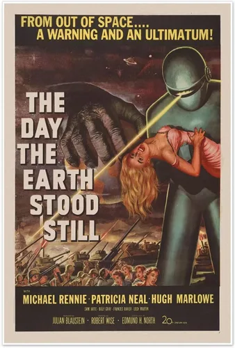 Miniatura 6 de Conjunto de cinco anuncios de películas de ciencia ficción c. 1950 Póster impreso de arte vintage Planeta prohibido, OVNI invasores de Marte