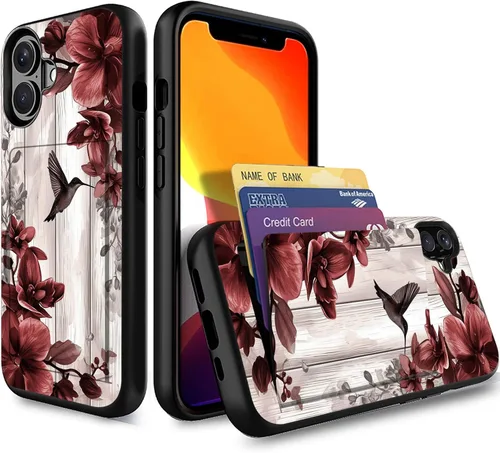 Miniatura 134 de Funda para iPhone Air, funda tipo cartera con ranura para tarjeta oculta, a prueba de golpes, TPU y PC, funda protectora de doble capa para iPhone