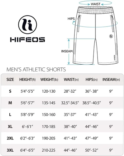 Miniatura 6 de HIFEOS Pantalones cortos deportivos para hombre, pantalones cortos de entrenamiento para correr, tenis, gimnasio, 5, 7, 9 pulgadas, cómodos