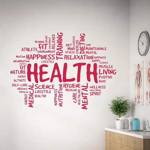 Miniatura 13 de Vinilo adhesivo para pared, diseño de nube, sala médica, relajación, spa, decoración grande (ig6159) (XL 45 x 62 pulgadas, negro mate)