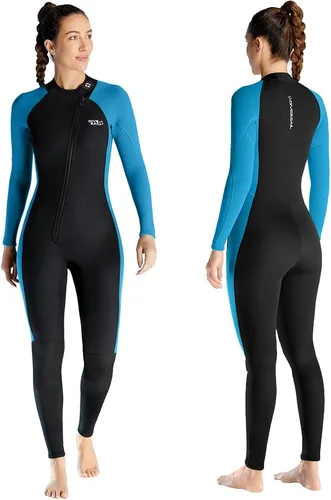 Skyone Trajes de neopreno para hombres y mujeres, traje de neopreno de 0.118 pulgadas (0.118 in), traje húmedo de cuerpo completo en agua fría,