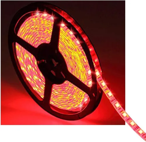 Miniatura 12 de Resistente al agua IP65, tira de luz LED flexible impermeable de 12V, tiras de luz LED cortables de 16.4 pies/5m, 300 unidades 3528 LEDs, cinta LED