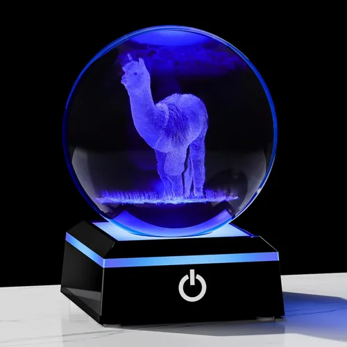 Miniatura 17 de Qianwei Lámpara de Medusa para Mujeres Bola de Cristal 3D 3.14'' - 80mm Láser Medusa Decoración de Vidrio Animales Lámpara Nocturna Regalos Figuras