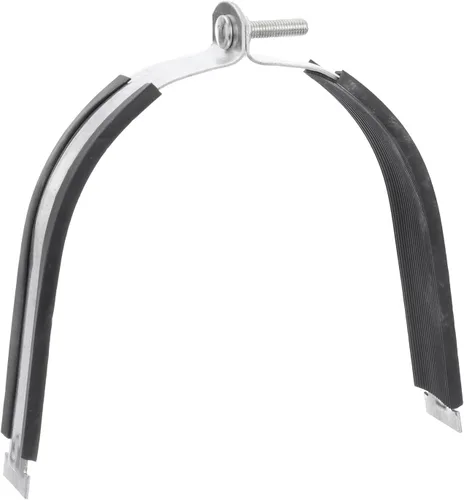 Miniatura 6 de uxcell Abrazadera de amortiguador de goma para tubo de 2 pulgadas, abrazadera de tubo de acero rígida para montar tubos PEX a canales de puntal