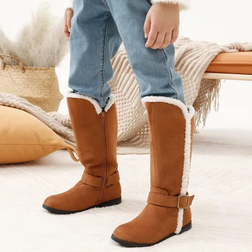 Miniatura 2 de DREAM PAIRS Botas de invierno de media pantorrilla con cremallera lateral para niñas
