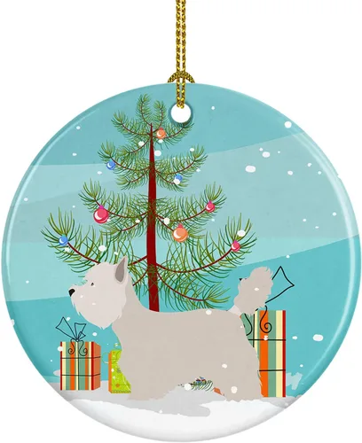 Miniatura 27 de Caroline's Treasures American Toy Fox Terrier - Adorno de cerámica de Navidad para colgar en el árbol de Navidad, decoración para el hogar, Navidad