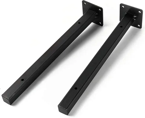 Y&J - Soporte de estante oculto para estanterías (2 unidades), color negro